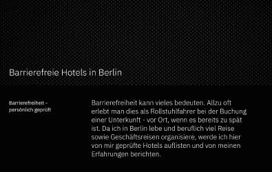 Website for accessible hotels in Berlin image